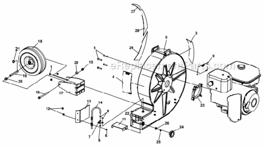 Part Location Diagram of 4166187 Little Wonder Label-Blower Side